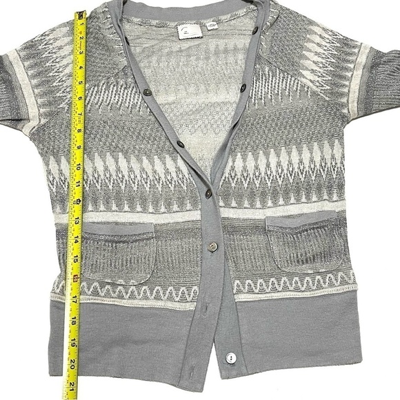 Anthropologie Postmark Woman WOOL Grey Button Down Cardigan Sweater Size S - Picture 12 of 13